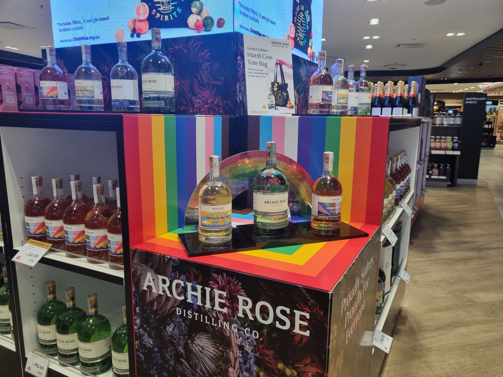 Archie Rose Mardi Gras POS display